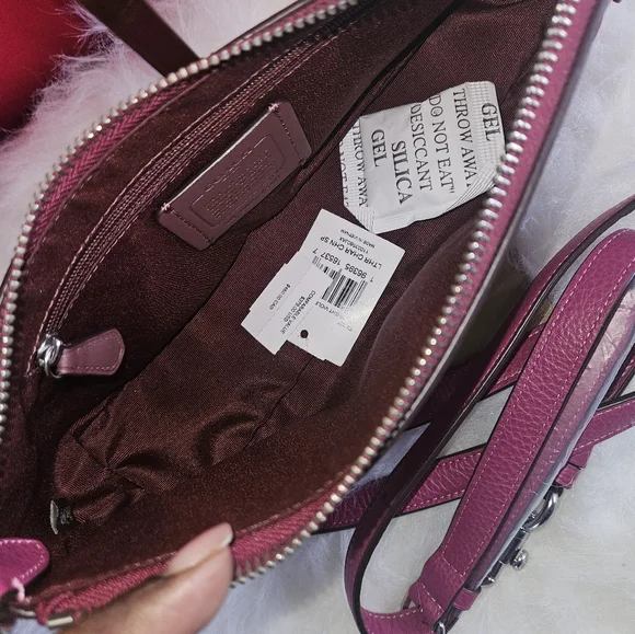 Coach Charlotte Shoulder Soft Leather Bag w/2 straps Chain/Leather - Picture 2 of 5